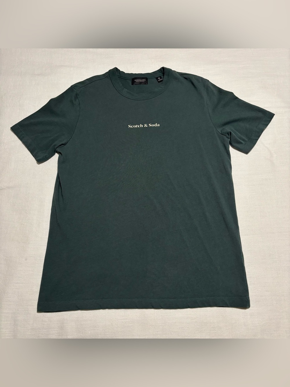 Men’s Scotch & Soda Essentials — Logo T-Shirt | Grachten Green | Size Medium